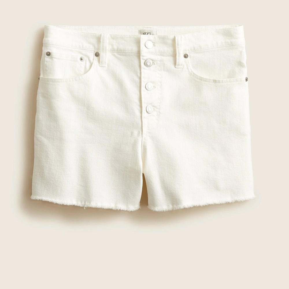 J Crew Denim Women’s Shorts Size 31 Off White Button Fly Style H6973 NEW